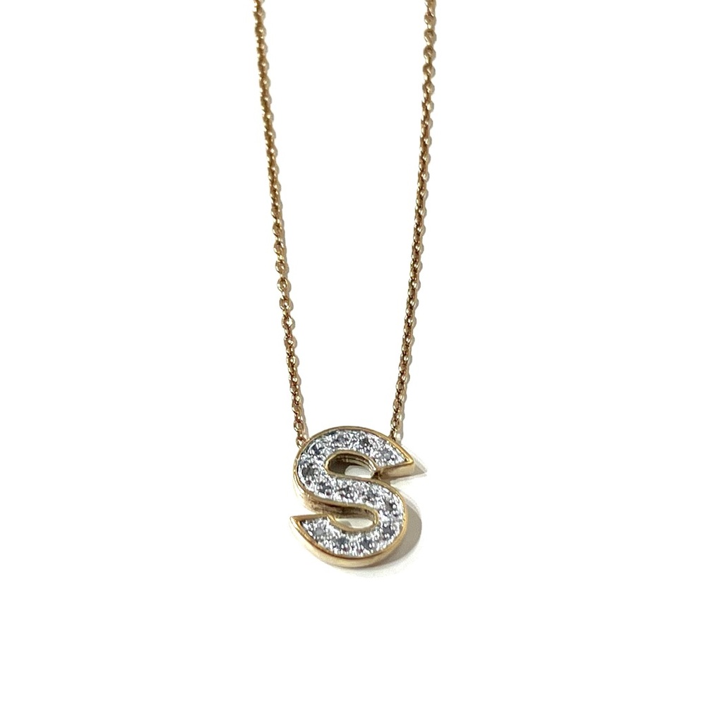 Gold Plated 925 Sterling Silver “S” Pendant Necklace